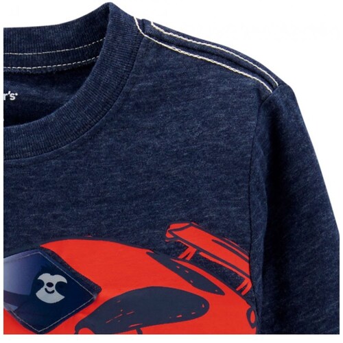 Playera Azul con Estampado de Carro para Bebé Carters Modelo 1H414810