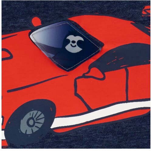 Playera Azul con Estampado de Carro para Bebé Carters Modelo 1H414810