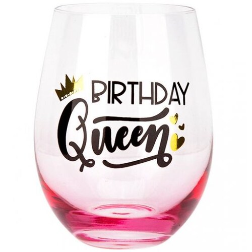 Copa Vino Sin Tallo Birthday Queen Vidrio Rosa Sears Mexico