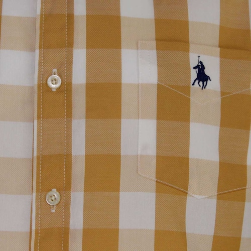 Camisa para Caballero Manga Corta a Cuadros Amarillo Modelo Vr24191 Polo Club
