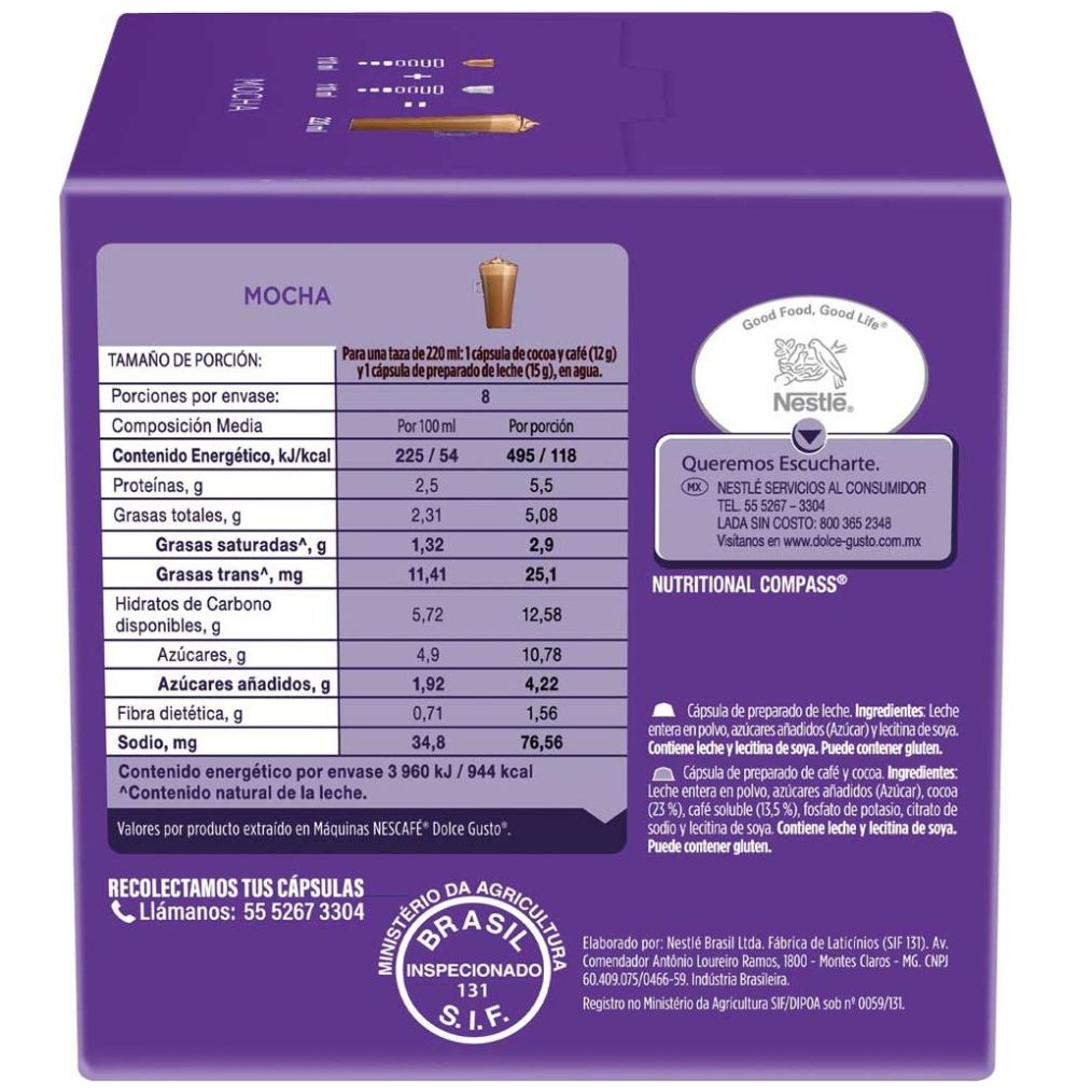 Cápsula Nescafe Dolce Gusto Mocha 12238658