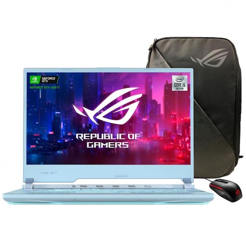 Laptop Gamer 15.6" Asus G512 Happy Ci5 10Th 16Gb 512Ssd 1650Ti Azul Glaciar + Backpack y Mouse