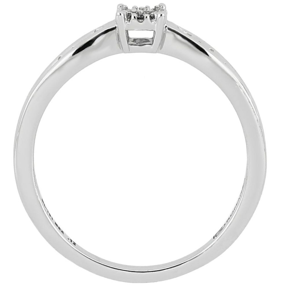 Anillo 14Kt Y Diamante Oro Blanco Romanza