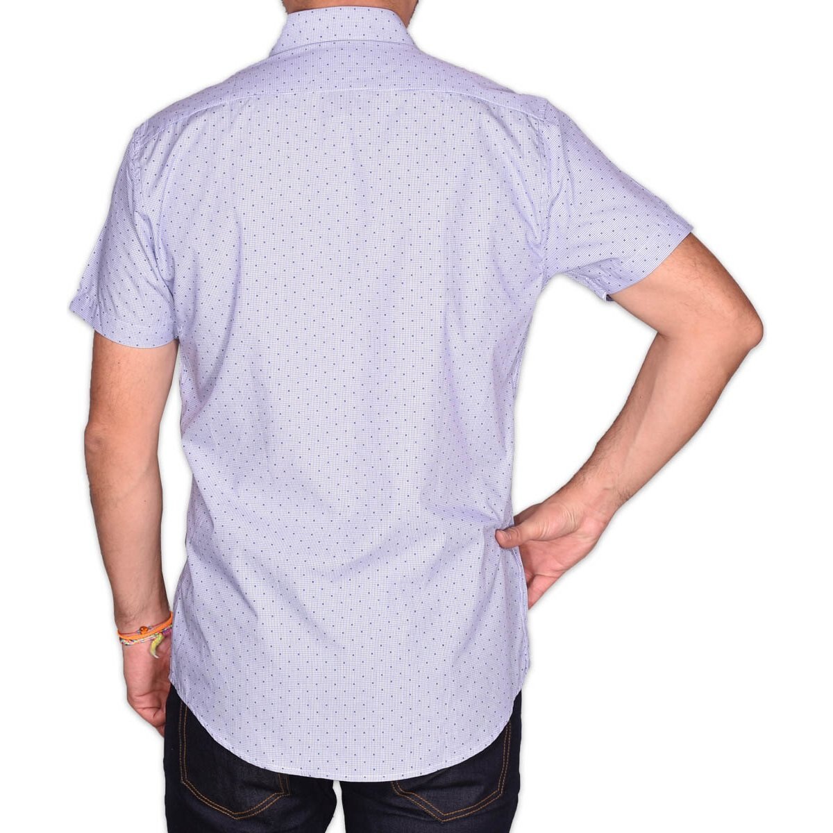 Camisa Azul Manga Corta para Caballero Bruno Magnani Modelo U398