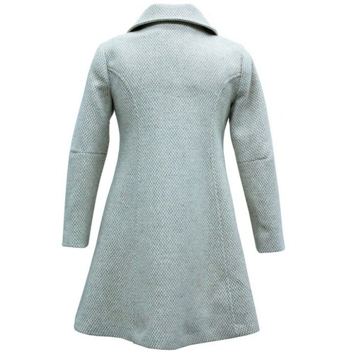 Abrigo Largo Gris con Bufanda para Niña Jessy Franz Modelo Z1901L