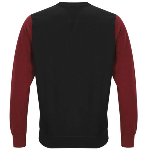 Sudadera Negra con Mangas Rojas para Caballero Fukka Modelo B17B515