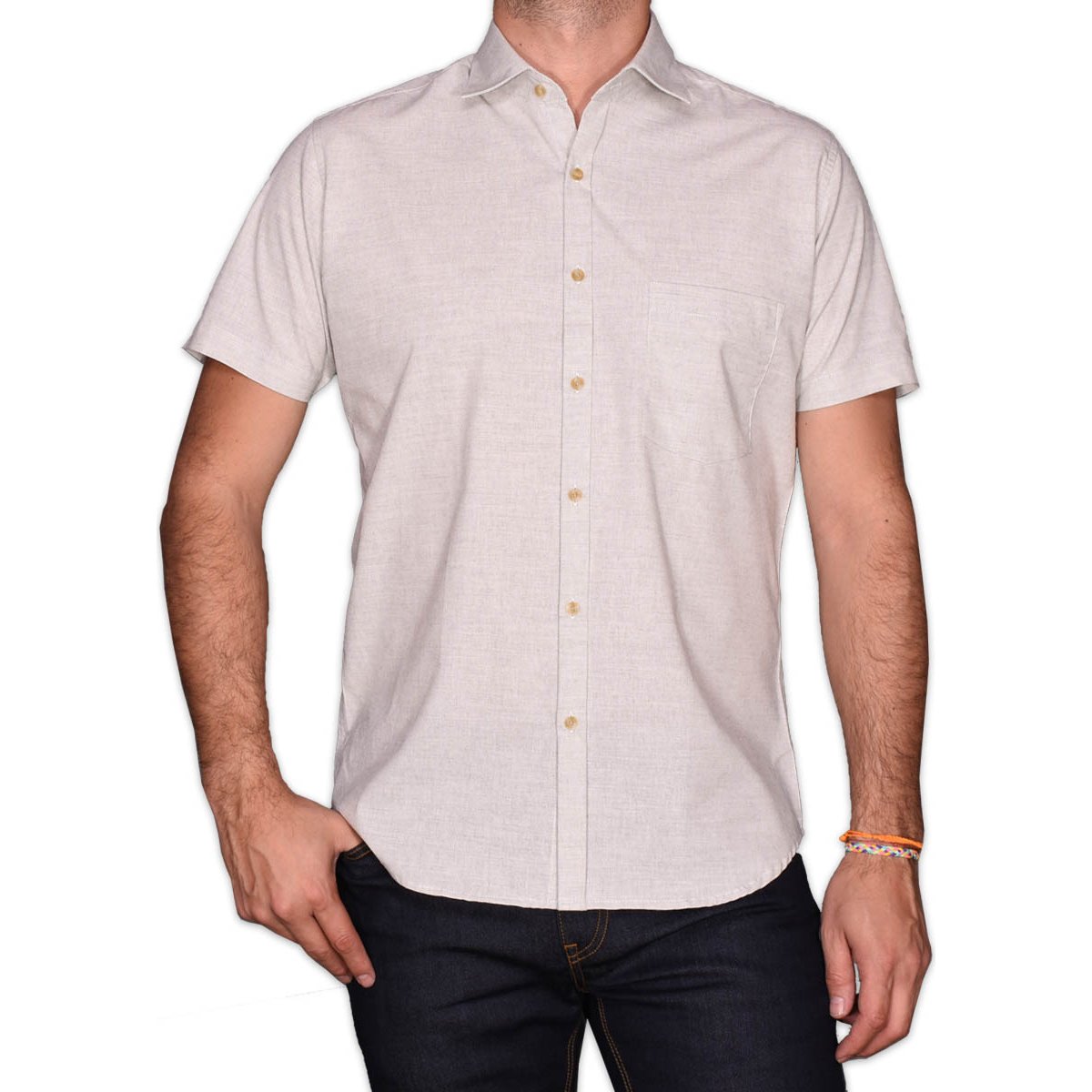 camisa beige niño