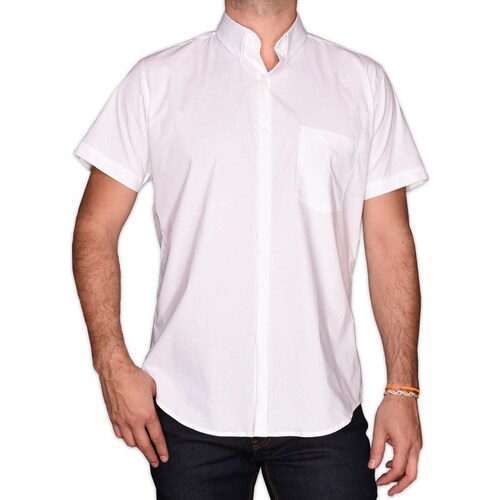 Camisa Blanco Manga Corta para Caballero Lombardi Modelo Lb2121