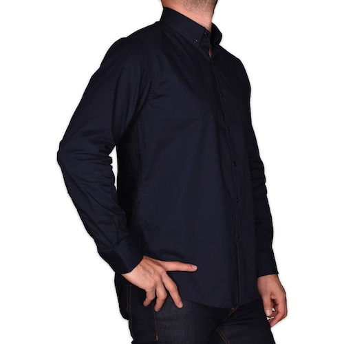 Camisa Azul Obscuro Manga Corta para Caballero Lombardi Modelo Lb2122B