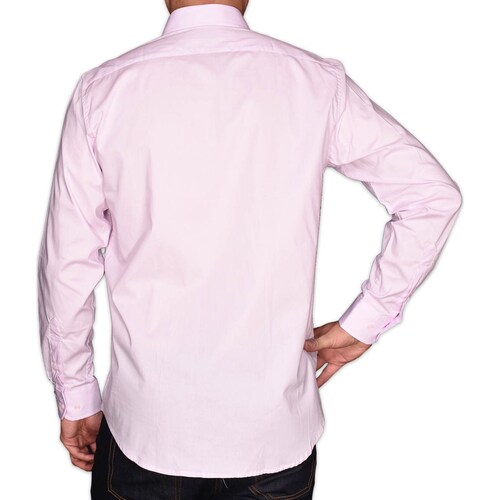 Camisa Rosa Manga Corta para Caballero Lombardi Modelo Lb2124B