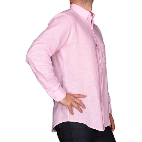 Camisa Rosa Manga Corta para Caballero Lombardi Modelo Lb2130B