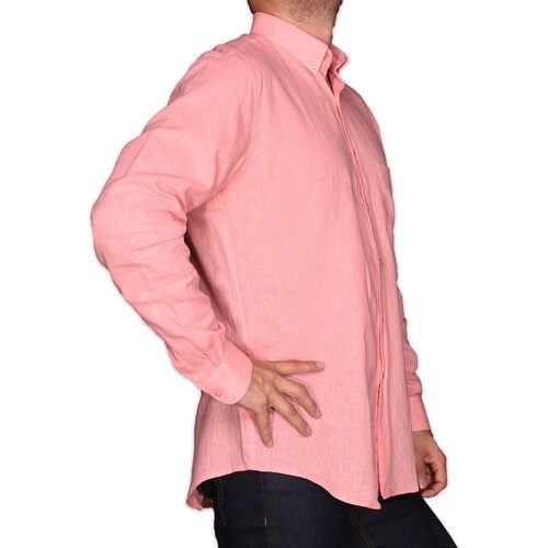 Camisa Naranja Manga Larga para Hombre Lombardi Modelo Elo Lb2131B
