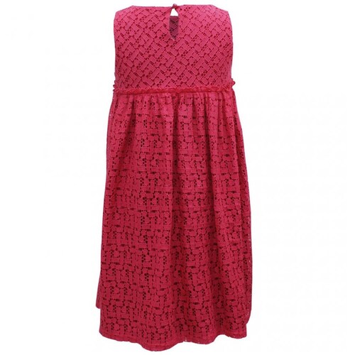 Vestido Corte Imperio de Encaje Sin Mangas Rojo para Niña  Lovely Lulu Modelo Zk1023