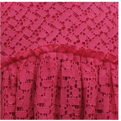 Vestido Corte Imperio de Encaje Sin Mangas Rojo para Niña  Lovely Lulu Modelo Zk1023