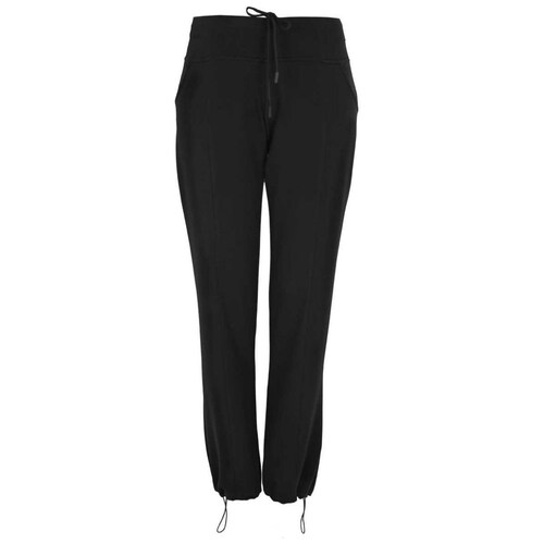 Pants Corte Jogger Dise&ntilde;o Liso Negro Just By Basel para Dama