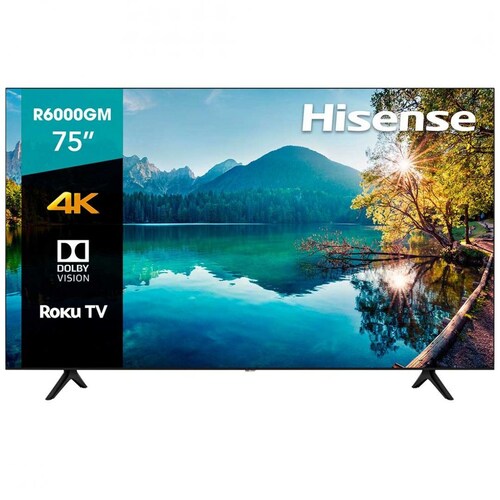 Pantalla Hisense R6 4K UHD Roku TV 75 pulgadas (75R6000GM 2020)