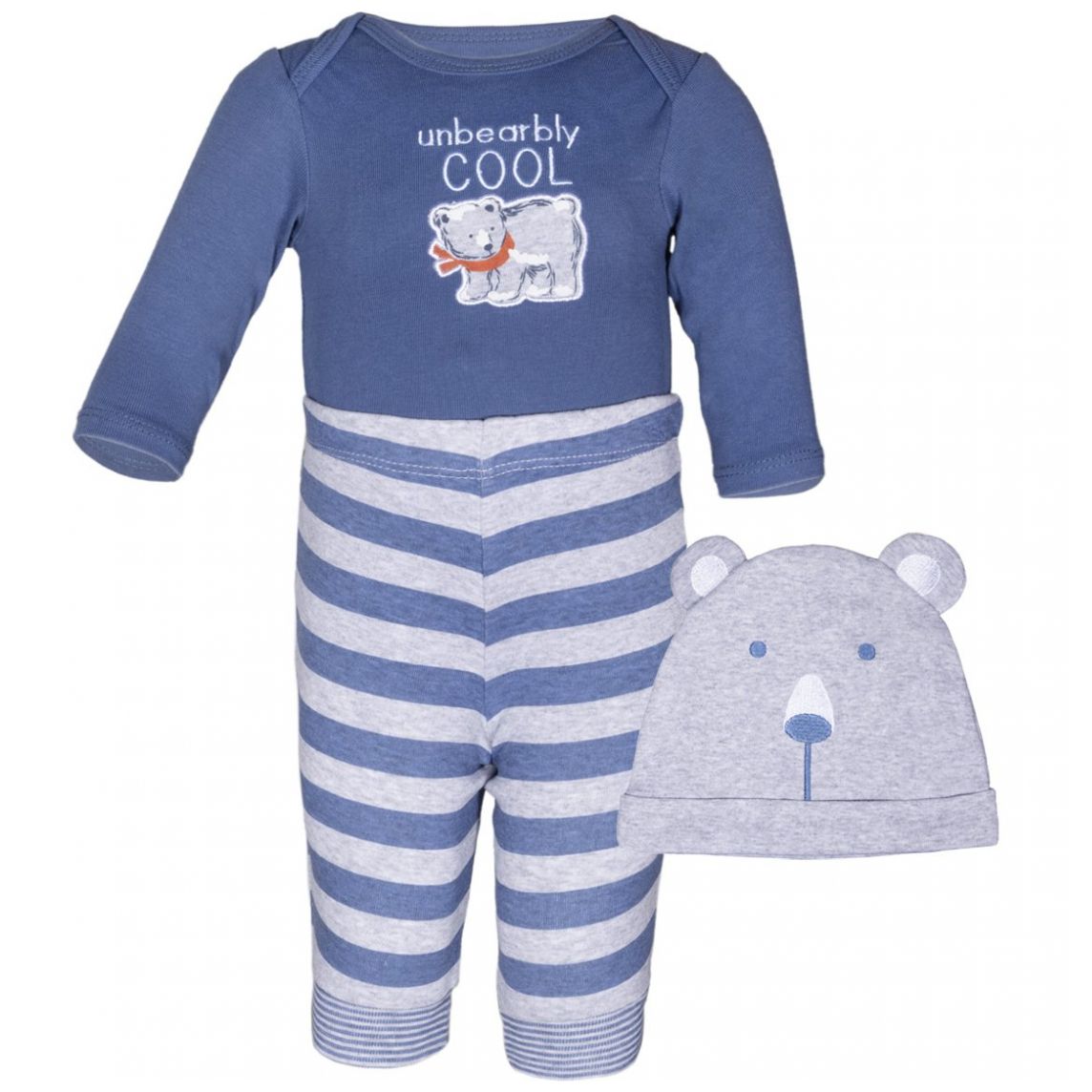 Conjunto Body, Leggins Y Gorro de Oso para Bebé Best Beginnigs Modelo Sch00614N