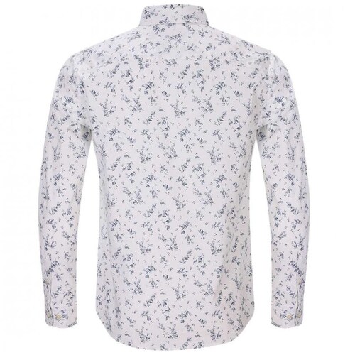 Camisa Blanca Estampada para Hombre Jeanious Modelo Elo Jnm121En1018