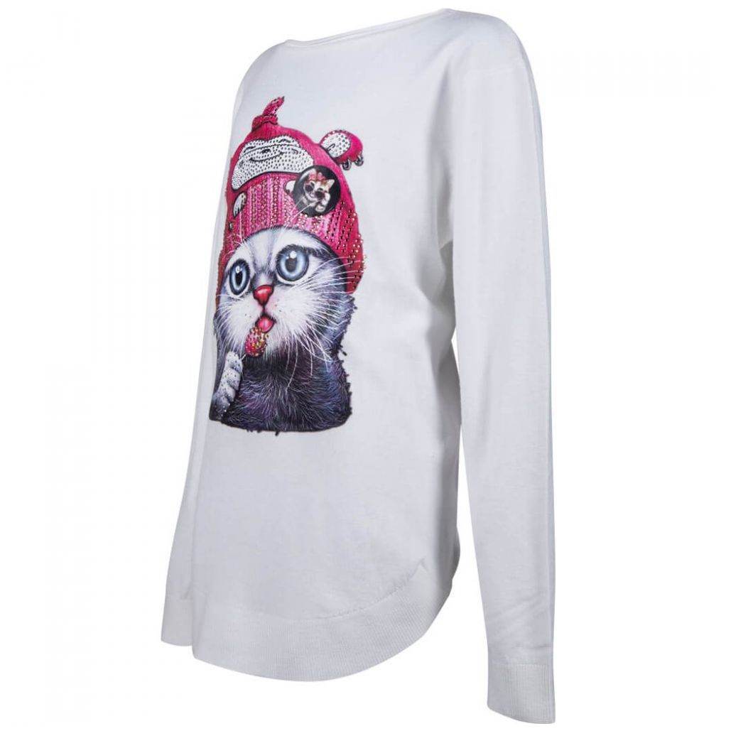 Suéter Estampado de Gato Philosophy Jr. para Niña Modelo Hh723K