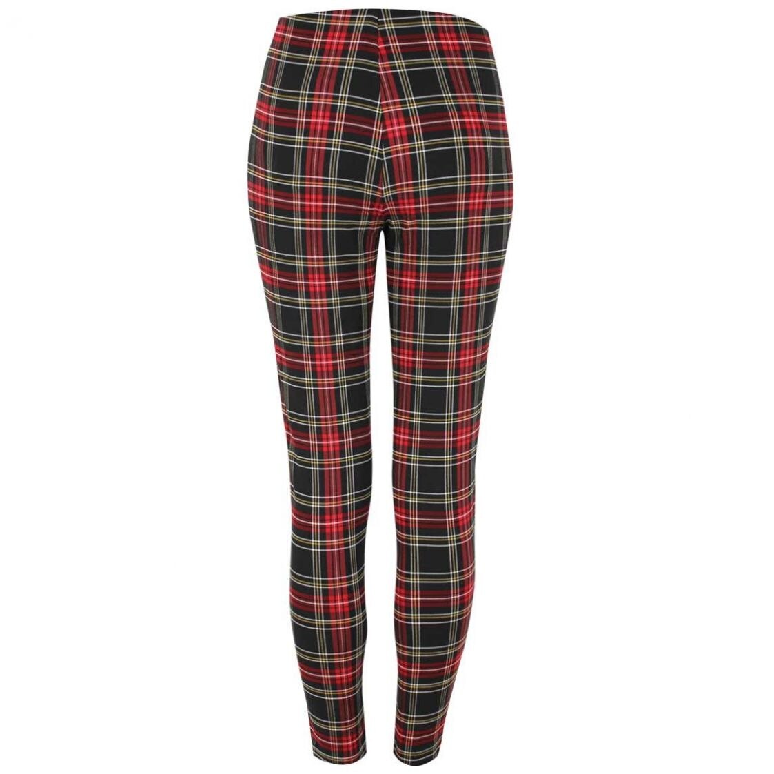 Leggings Skinny Estampado Cuadro Escocés Just By Basel