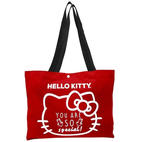 Bolsa Tote Kitty Manta con Bot&oacute;n  Y Asa Poli&eacute;ster Great Moments