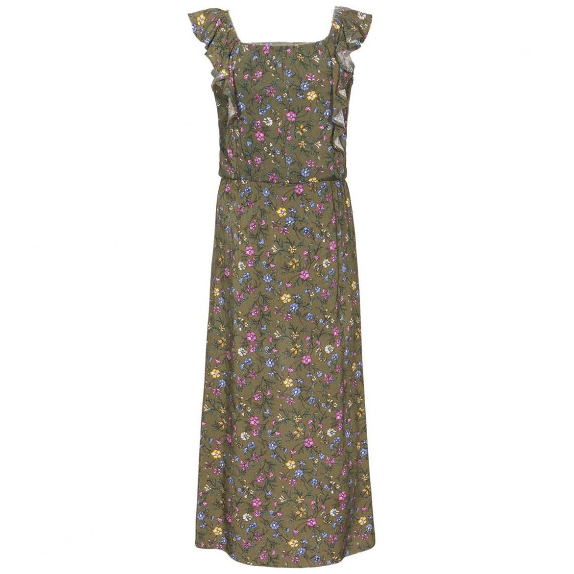 Vestido Abierto con Short Verde Combinado para Niña Modelo Y1445A Studio