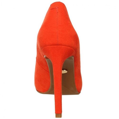 Zapatilla Naranja con Textura de Gamuza Y Tacón Stiletto Westies