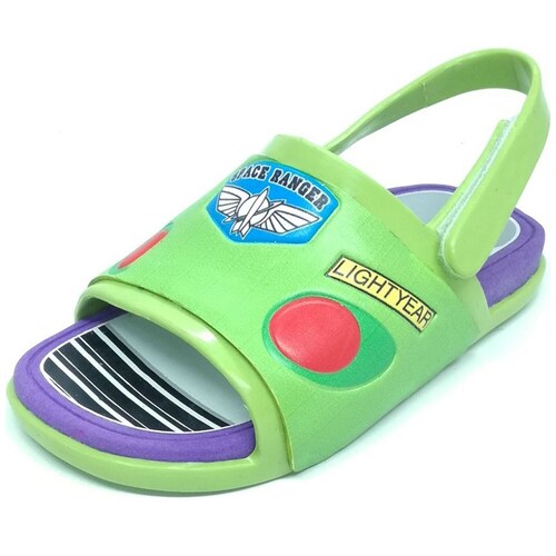 Huarache con Velcro Verde con Morado para Niño Toy Story Edu