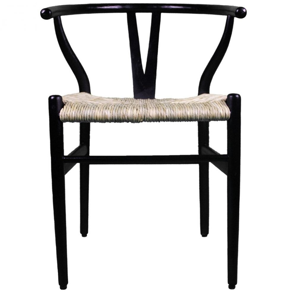 Silla Wish Style Negra Tejida Vintage Home