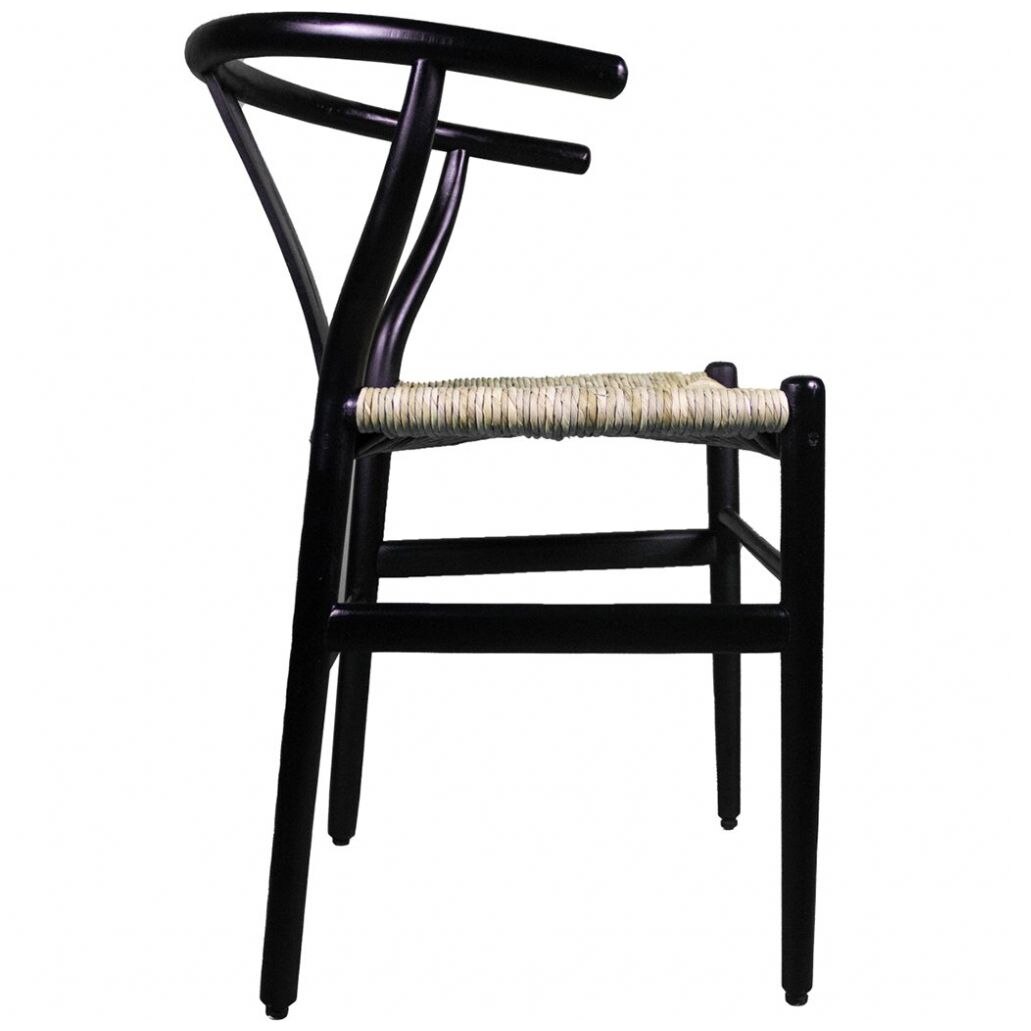 Silla Wish Style Negra Tejida Vintage Home