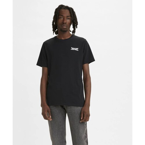Playera Negra con Estampado en Espalda para Caballero Levi's