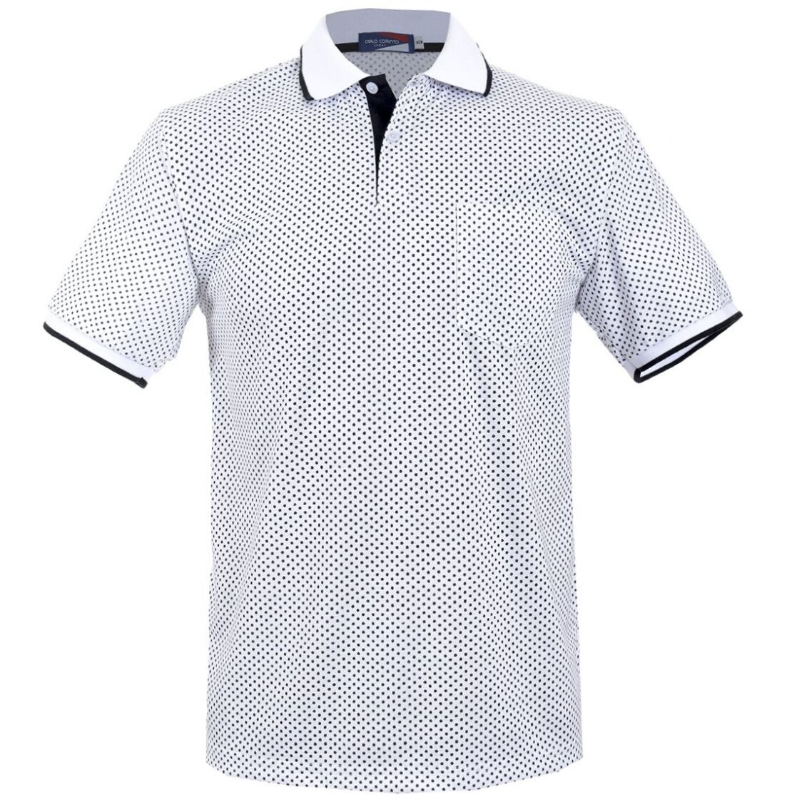 Playera Blanca Estampada de Estrella para Caballero Carlo Corinto Modelo R25379