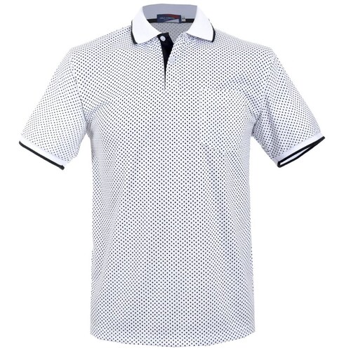 Playera Blanca Estampada de Estrella para Caballero Carlo Corinto Modelo R25379