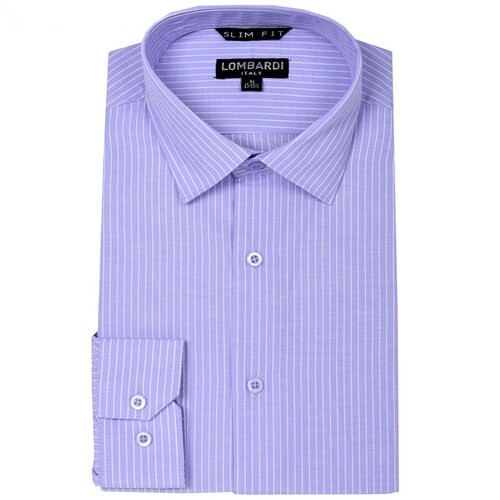 Camisa de Vestir Lombardi Slim Morado Combinado para Caballero Modelo Lom-190109