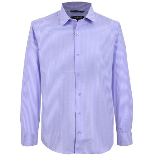 Camisa de Vestir Lombardi Slim Morado Combinado para Caballero Modelo Lom-190109
