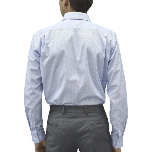 Camisa de Vestir Azul Medio para Caballero Corte Slim Modelo Ccv01409420 Marca Chaps.