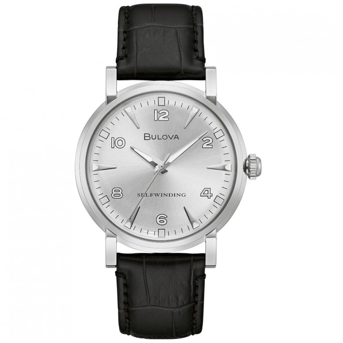 Reloj de Piel Negro Bulova para Caballero Modelo 96A244