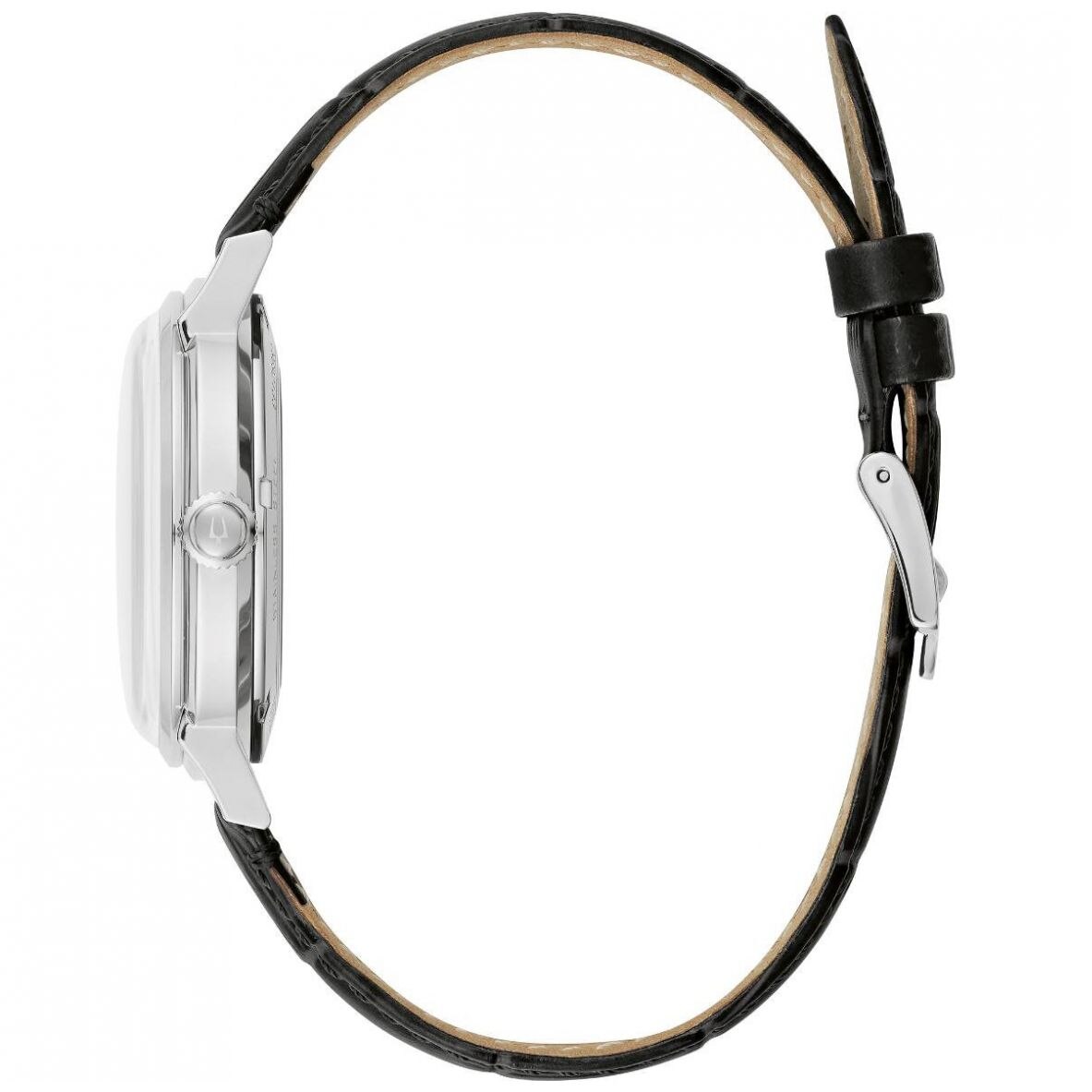 Reloj de Piel Negro Bulova para Caballero Modelo 96A244