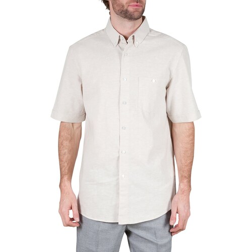 Camisa Beige Manga Corta para Hombre Haggar Modelo Elo Hmw0S257R01A
