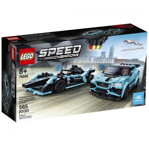 Formula e Panasonic Jaguar Racing Gen2 Car &amp; Jaguar I-Pace Etrophy Lego Speed Champions