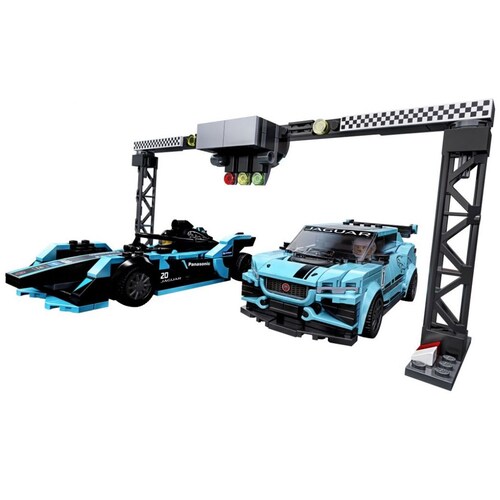 Formula e Panasonic Jaguar Racing Gen2 Car &amp; Jaguar I-Pace Etrophy Lego Speed Champions