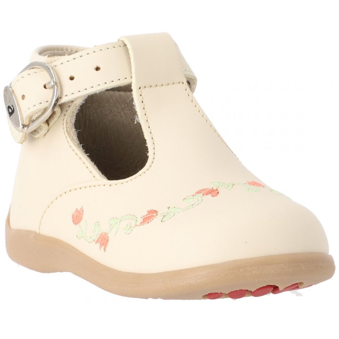 Zapato Preandante de Flores Beige para Ni&ntilde;a Andanenes