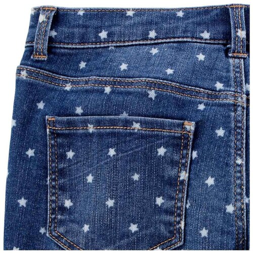 Short Azul Denim Estampado de Estrellas para Niña Carter\'s Modelo 3H250813
