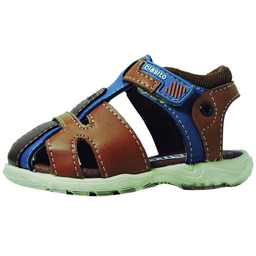 Huarache Sport con Velcro Camel para Niño Blasito Modelo 21P181C