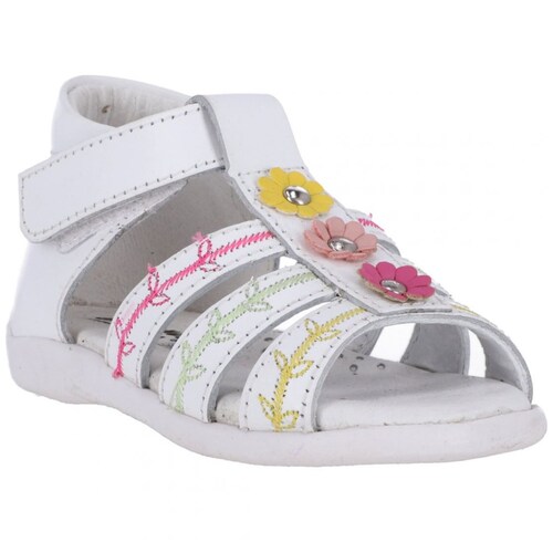 Sandalia Talonada de Flores Blanca para Ni&ntilde;a Andanenes Modelo 2120N00
