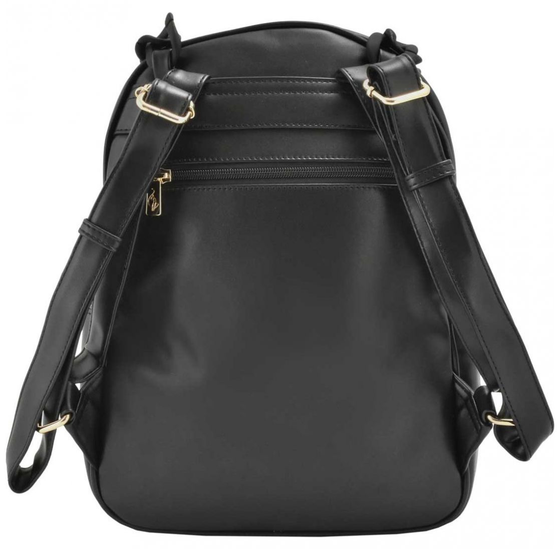 Backpack Baby Phat Negro con Bolsillo Frontal Y Asa Acrílica