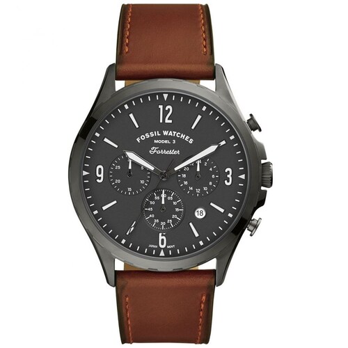 Reloj de Piel Café para Hombre Fossil Modelo Elo Fs5815