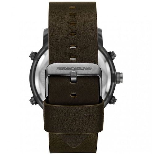 Reloj de Piel Caf&eacute; para Caballero Skechers Modelo Sr5159