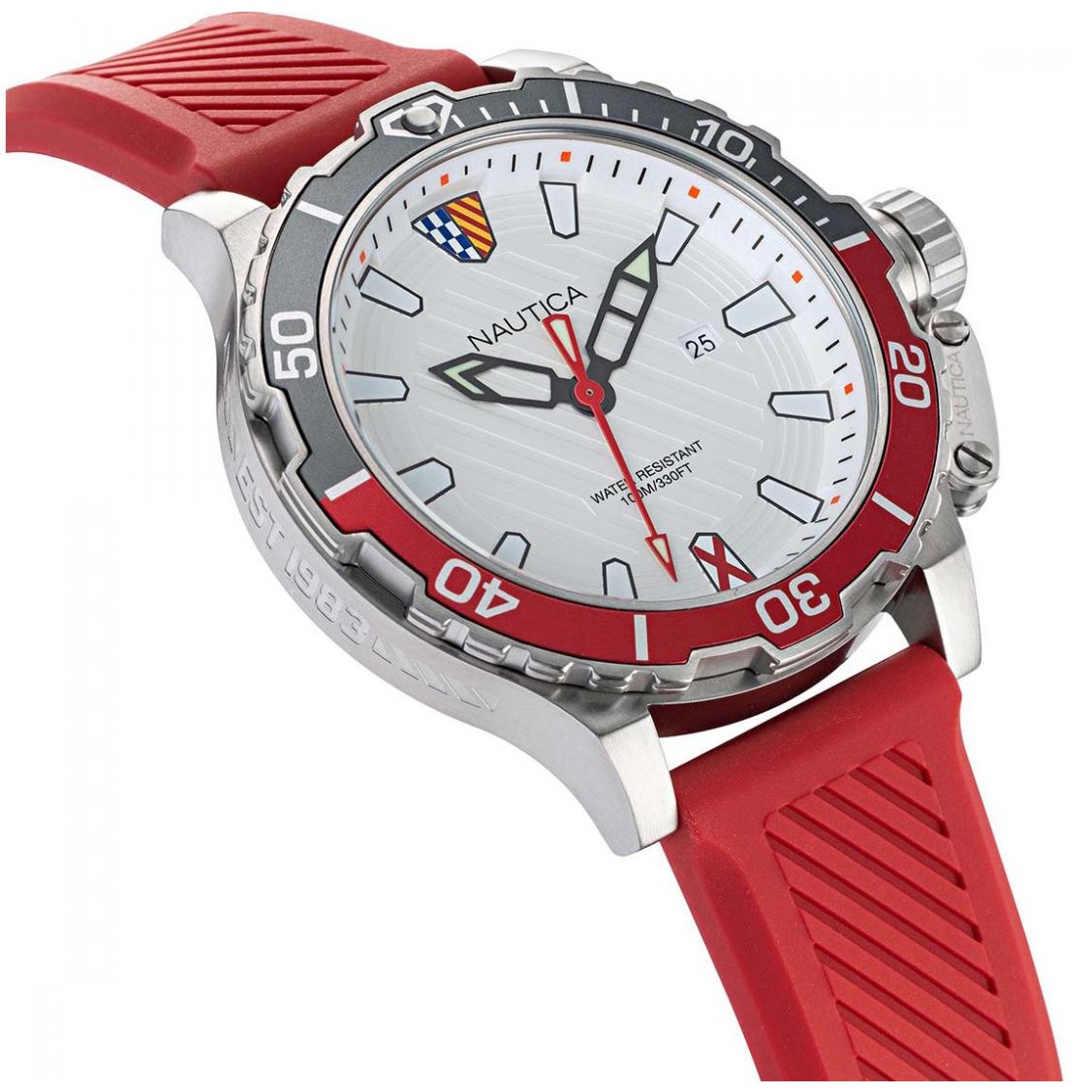 Reloj 2025 nautica rojo