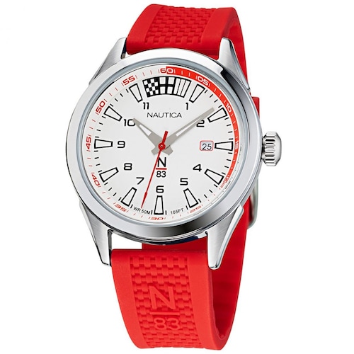 Reloj de Silicón Rojo para Hombre Nautica N83 Modelo Elo Naphbs118